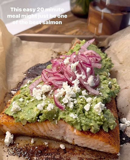 20min Baked Salmon with Zesty Avocado