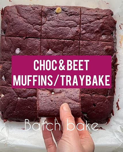 Chocolate &amp; beetroot muffins/traybake