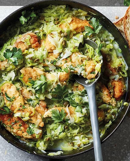 Chicken & Leek Piccata