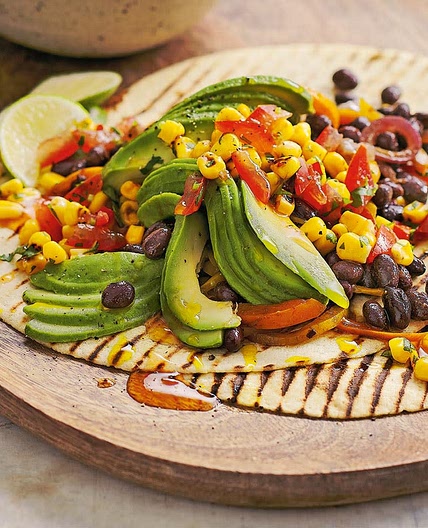 Vegetarian Fajitas with Black Beans and Corn