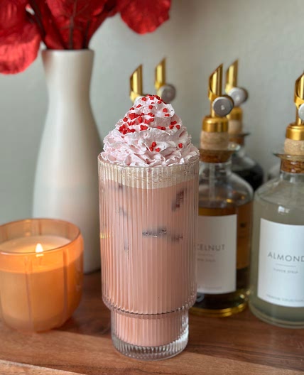 White Chocolate Strawberry Iced Mocha