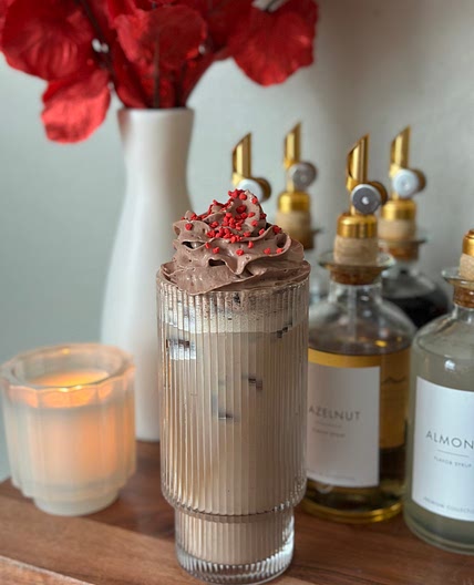 Lindor Chocolate Strawberry Iced Mocha
