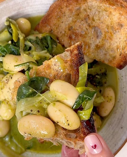 Creamy Leek, Spinach & Butter Bean Bowls