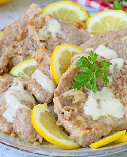 Fettine di vitello al limone