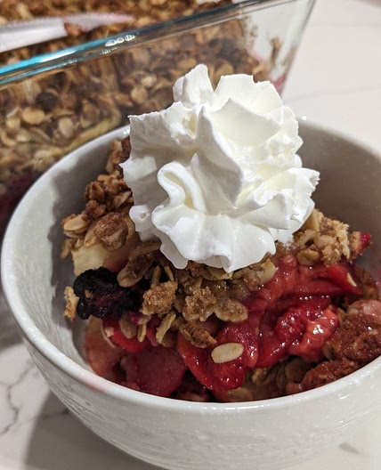 Mom's Apple Blueberry Crisp