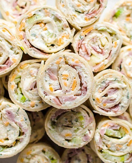 Ham and Cheese Tortilla Roll Ups