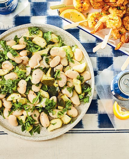 BUTTER BEAN SALAD WITH QUICK ZUCCHINI PICKLE