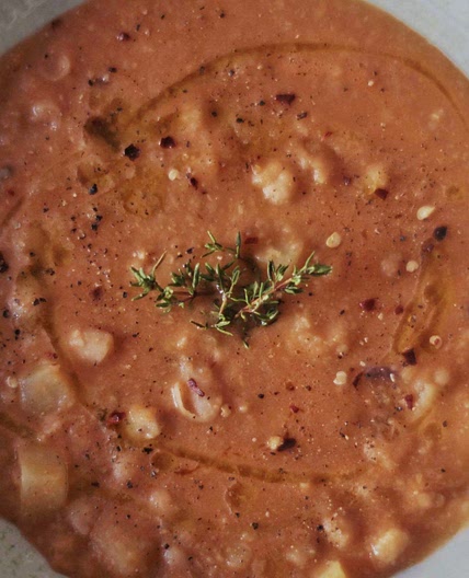 zuppa di ceci e cannellini