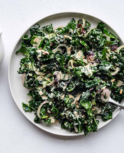 Kale Salad with Tahini Dressing