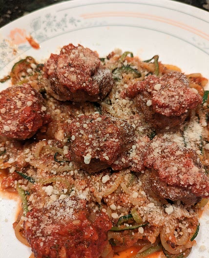 Zoodles and Meatballs