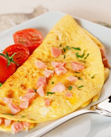 Omelette de jamón y queso