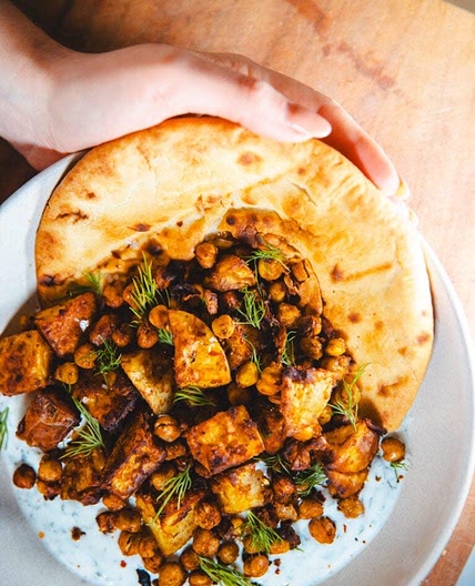 Shawarma Chickpea and Potato Bowls