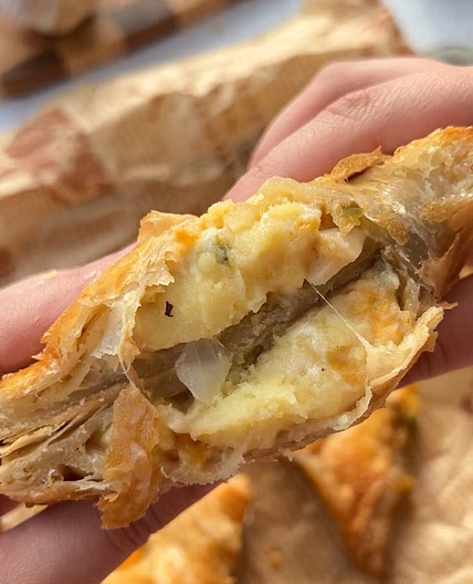 Cheese, Onion and Jalapeño Pasties 