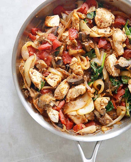 One-Pot Lemon Herb Chicken and Eggplant