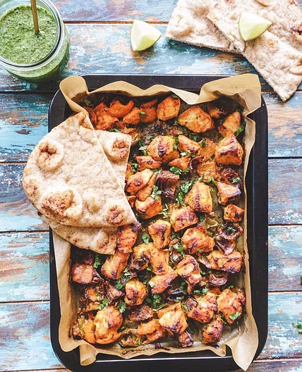 Sheet Pan Spicy Chicken Tikka Masala with Vegetables