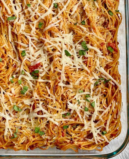 Vegan Baked Spaghetti