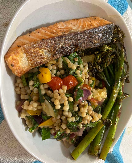Roast couscous salad