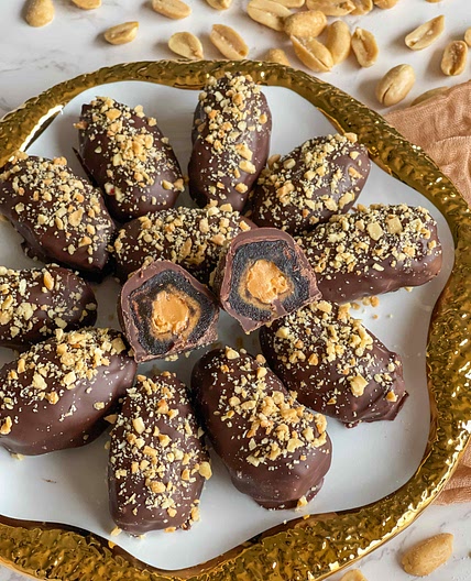 Peanut Butter Chocolate Covered Dates 