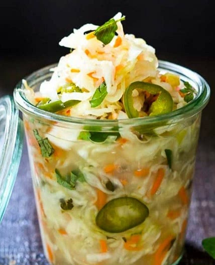 Curtido, fermented Salvadorian slaw