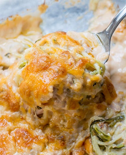 Keto Tuna Zoodle Casserole