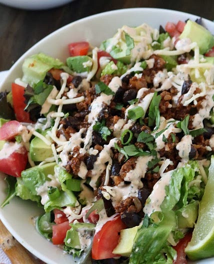 Turkey and Black Bean Taco Salad