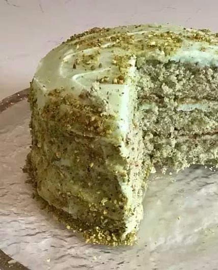 Pistachio Cake with Cream Cheese Frosting
