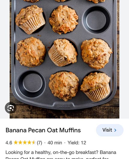 Banana oat muffin (110)