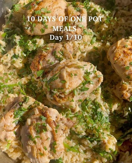 One-pan creamy chicken and rice