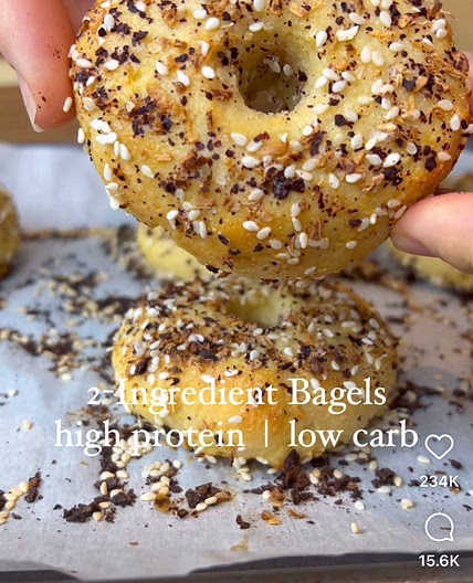 2 Ingredients Protein Bagels