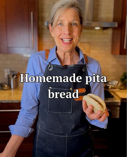 Homemade pita: you may never buy store-bought again! Makes 8 pit
