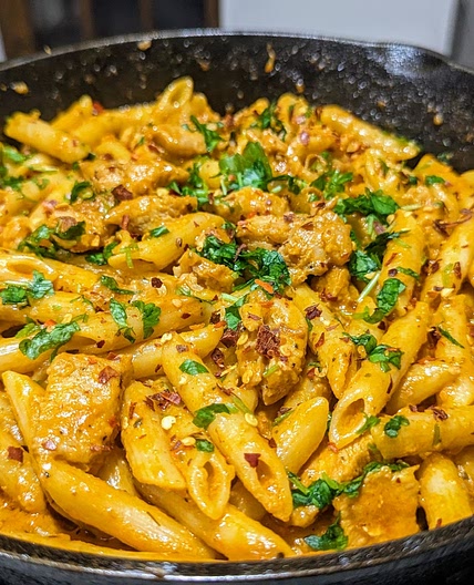 Creamy Chicken Pesto Pasta