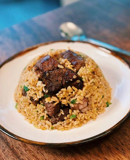 Golden steak fried rice 