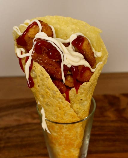 Chicken cheese cone 