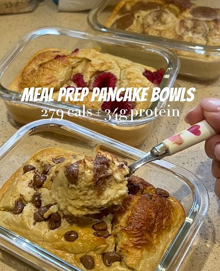 pancake bowls🥞🍫🍓🍌