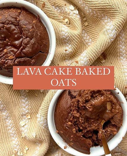 Lava Cake Baked Oats
