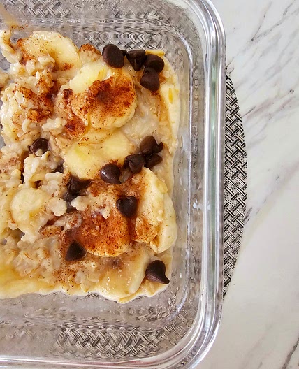 Avena y plátano a la canela