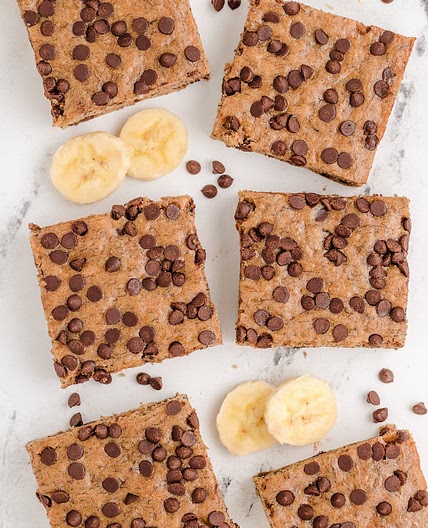CHOCOLATE CHIP BANANA BARS