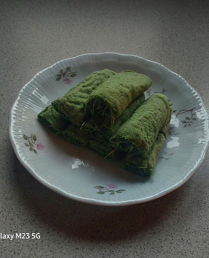 Spinach crêpes