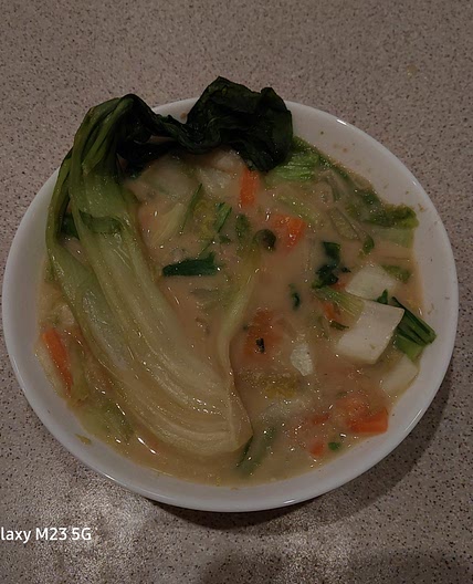 Green curry soup