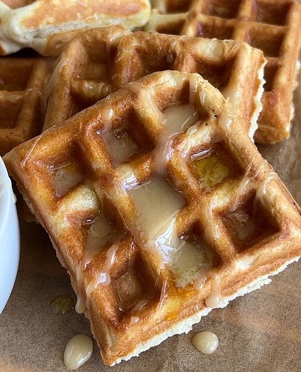 SOURDOUGH WAFFLES W/ WHIPPED HONEY