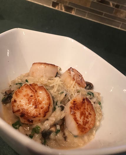 Gordon Ramsay’s Wild Mushroom & Truffle Oil Risotto with Pan Seared Scallops