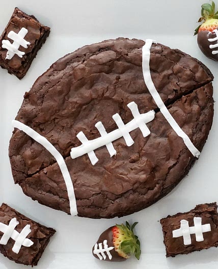 How to Make a Big Football Brownie (With a Round Cake Pan)