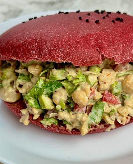 Spicy Smashed  Chickpea Avocado Sandwich 