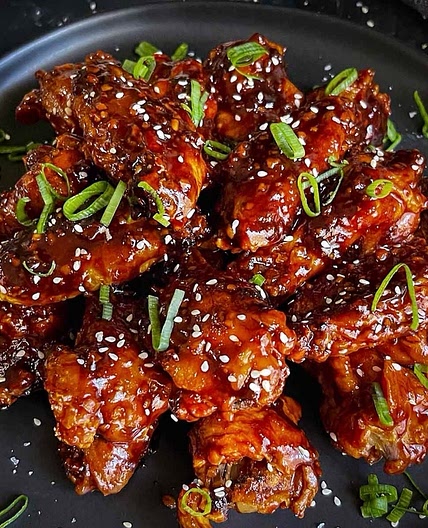 Sticky sweet chicken wings