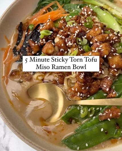 Sticky Torn Tofu Miso Ramen