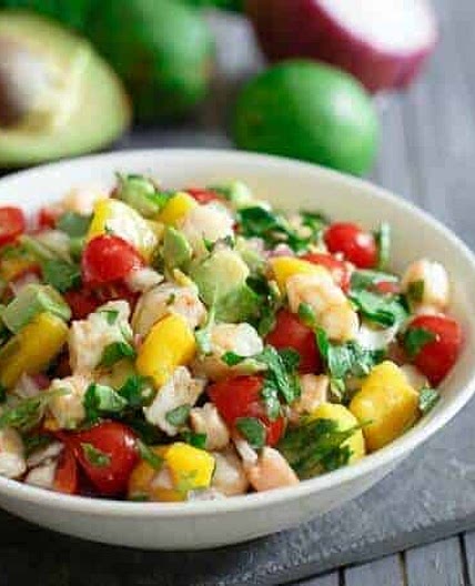 Shrimp Avocado Mango Lime Salad