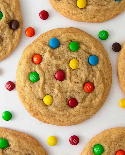 Chewy Mini M&M Cookies