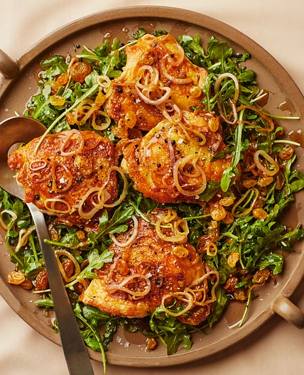 Vinegary Chicken With Raisins