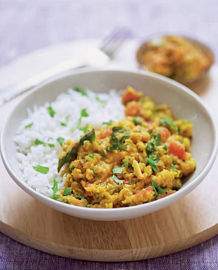 red lentil curry & spiced oil