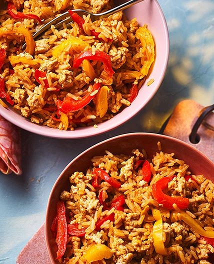 Mexican turkey rice bowls